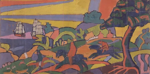 Conception pour une fresque de chasse au cerf dans le Cabaret Theatre Club